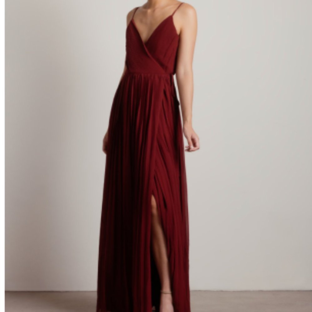 NWT - LOVE GALORE PLEATED SURPLICE SLIT MAXI DRESS